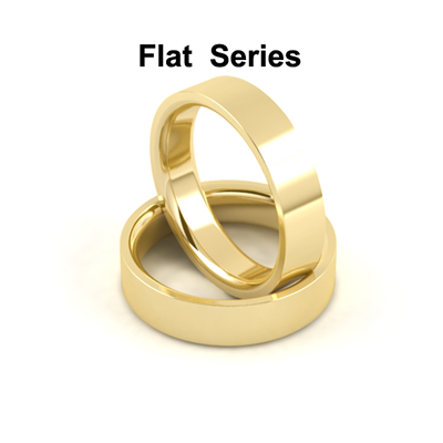 Gold And Platinum Flat Wedding Bands Series
