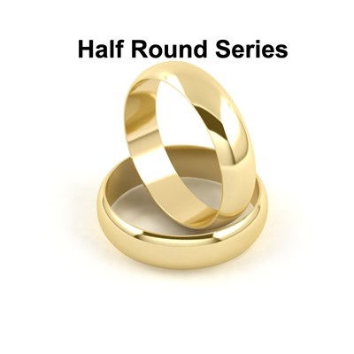 Gold And Platinum Half Round Wedding Bands Series