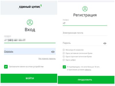 Регистрация и вход на платформе ЦУПИС.